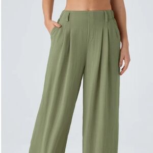 High-waisted palazzo pants XS short